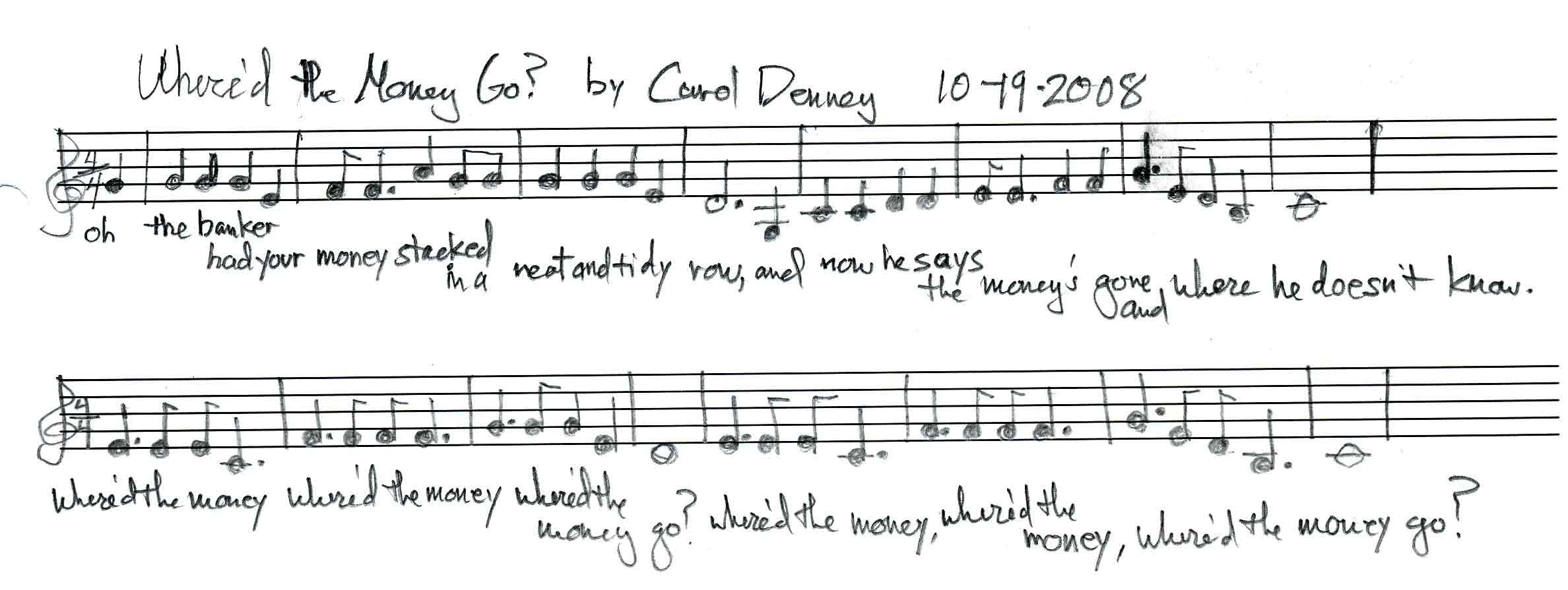 To be sung with a joyous lack of self-regulation.