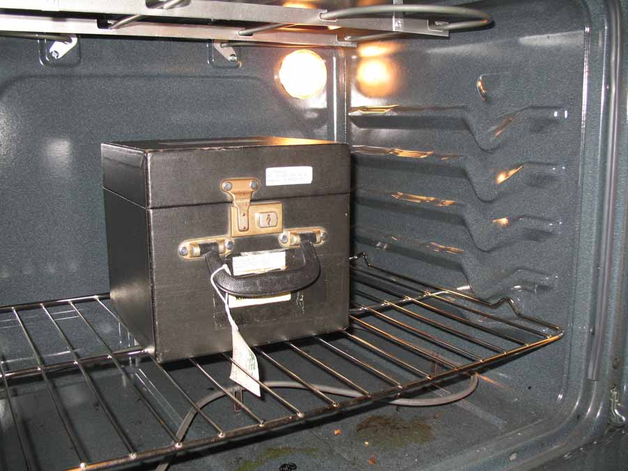 Contact a concertina expert to extricate the morose concertina from the oven.